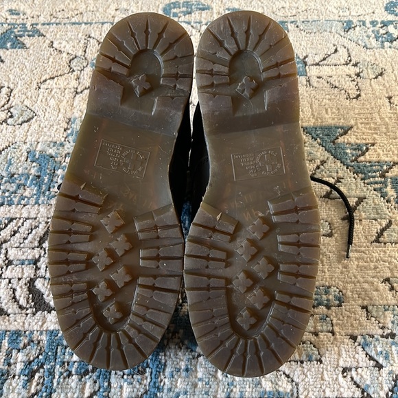 Genuine Dr. Marten leather boots with steel toe, men’s 12 - Picture 3 of 5